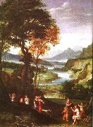  Gian  Battista Viola, Landscape with Meleager and Atlanta